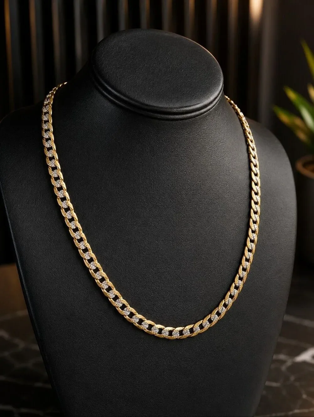 Silver and Gold 4mm cuban Chain